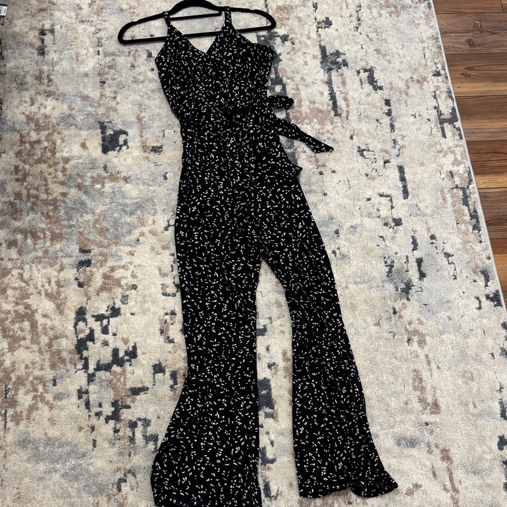 Jumpsuit black with beige